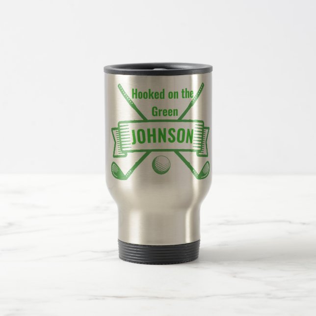 Hooked On Golf Reisebecher - Personalisiertes Gesc (Mittel)