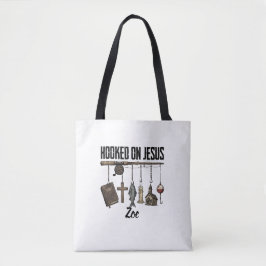 Hooked on Jesus Personalisierte Tragetasche Tasche