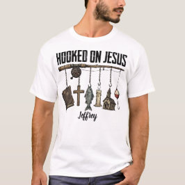 Hooked on Jesus Personalisiertes T-Shirt