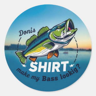 Hooked on Style: Donis' Bass-Angel-Abenteuer Runder Aufkleber
