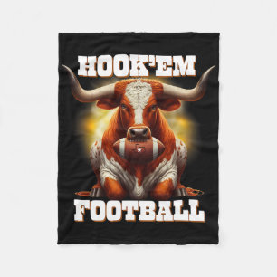 Hook'em State Of Texas Football Mit Haar Und Horn Fleecedecke