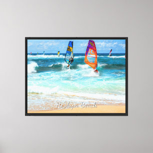 Ho'okipa Beach Windsurfer Leinwanddruck
