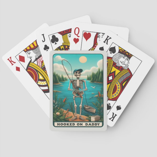 Hookoked on Daddy Funny Vathers Day Tarot Card Spielkarten (Rückseite)