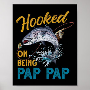 Hookon auf Pap Pap Funny Fishing Fathers Day Poster