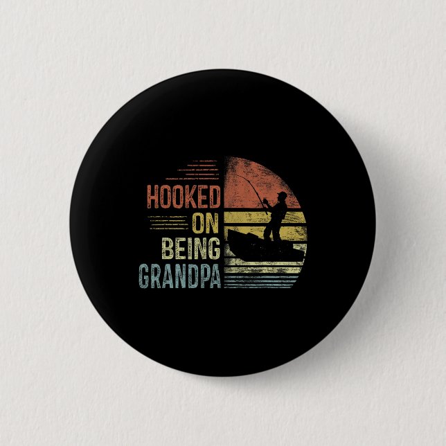 Hookon über die Großvater Fisch Geschenke Großvate Button (Vorderseite)