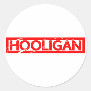 Hooligan-Briefmarke Runder Aufkleber