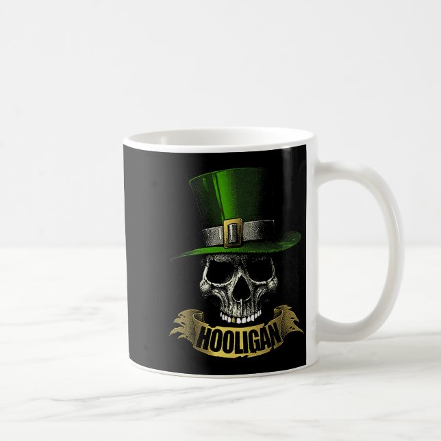Hooligan Skull Funny Iri-shirt  Kaffeetasse (Rechts)