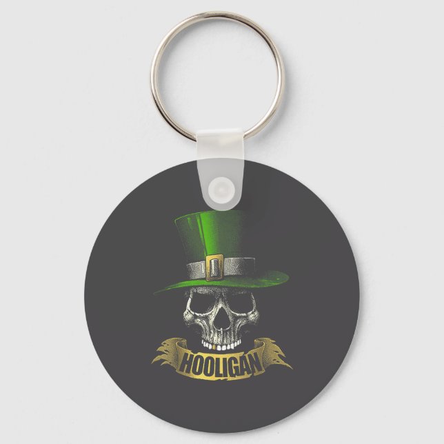 Hooligan Skull Funny Iri-shirt  Schlüsselanhänger (Vorderseite)