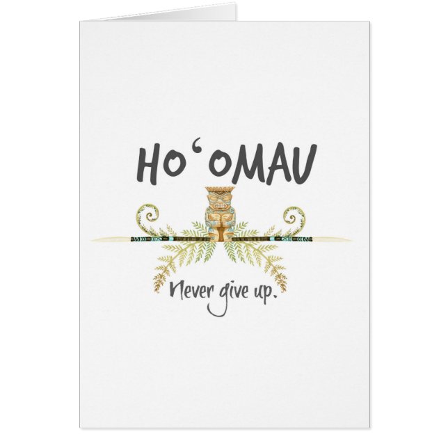 Ho'Omau gibt nie Wasserfarbe Tiki auf (Vorne)