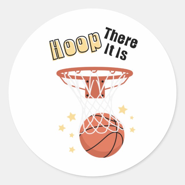 Hoop da ist es runder aufkleber (Vorderseite)