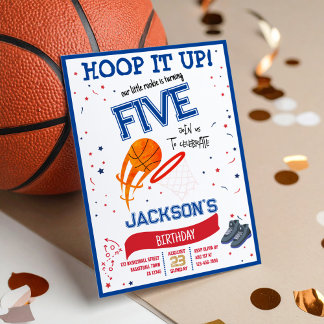Hoop it Up Little Rookie Basketball Geburtstag Einladung