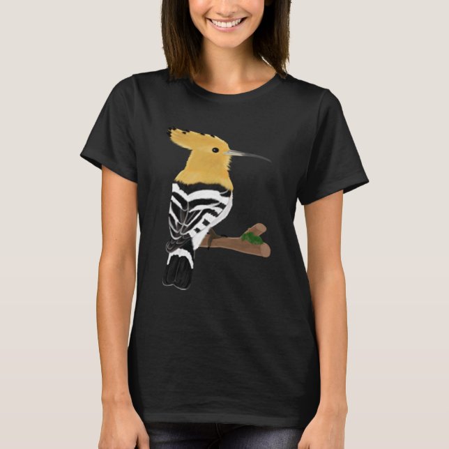 Hoope Bird Birdwatcher Tierbiologe T-Shirt (Vorderseite)