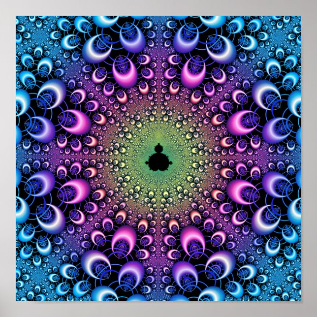 Hooped Mandelbrot Fraktal Poster (Vorne)