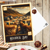 Hooper Bay, Alaska | Vintage Postkarte