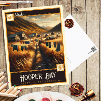 Hooper Bay, Alaska | Vintage Postkarte