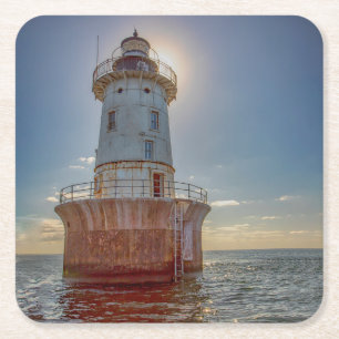 Hoopers Island Leuchtturm Rechteckiger Pappuntersetzer