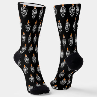 Hoopoe Bird Black and White Pattern Socken
