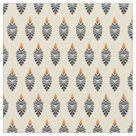 Hoopoe Bird Geometric Muster auf Off-White Stoff