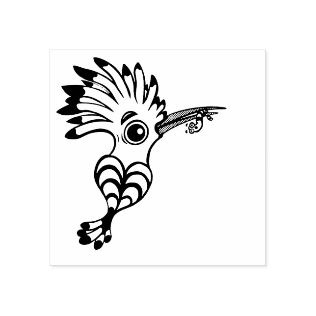 Hoopoe Bird Gummistempel (Prägung)