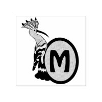 Hoopoe Whimsical Bird Monogram