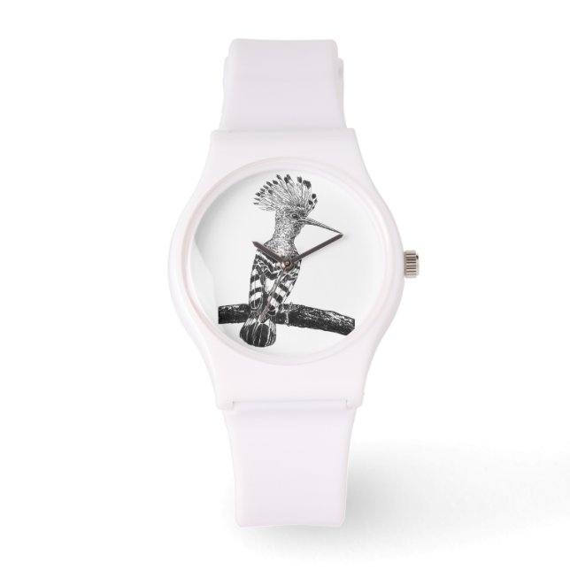 Hoopoe zeichnend armbanduhr (Vorderseite)