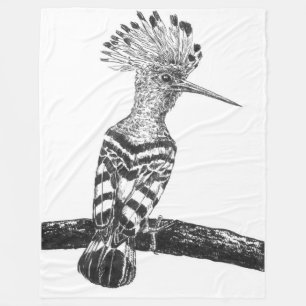 Hoopoe zeichnend fleecedecke