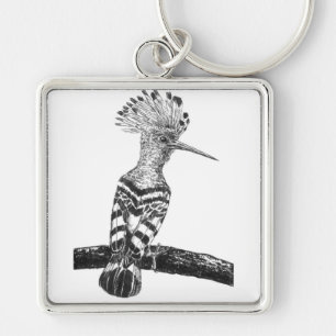 Hoopoe zeichnend schlüsselanhänger