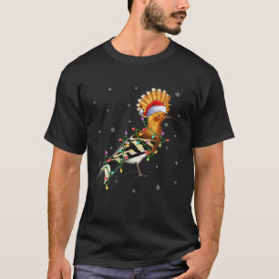 Hoopoes Bird Xmas Lighting Weihnachtsmannmütze Hoo T-Shirt
