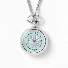 Ho'oponopono & Blume des Lebens Armbanduhr