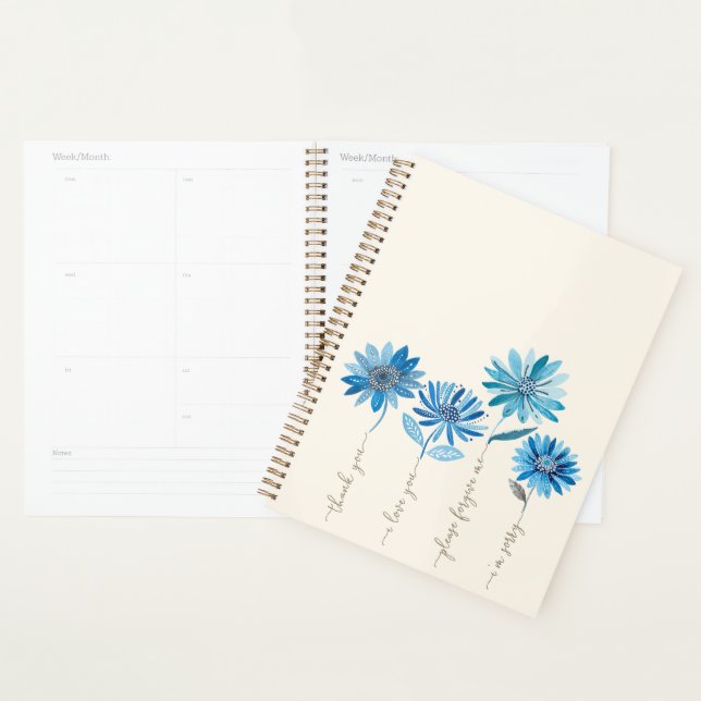 Ho'oponopono & Bohemisch Blue Blumen Planer (Anzeige)