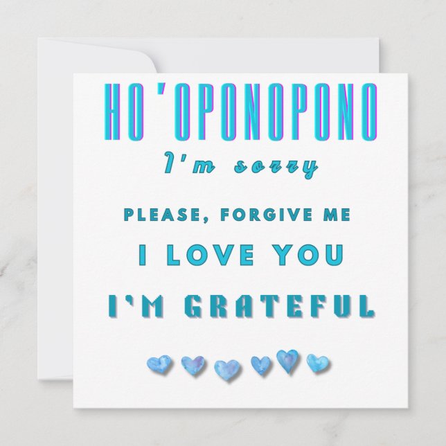 Ho'oponopono Healing Mantra - Light Blue Spiritual (Vorderseite)