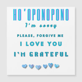 Ho'oponopono Healing Mantra - Light Blue Spiritual Magnetkarte