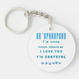 Ho'oponopono Healing Mantra - Light Blue Spiritual Schlüsselanhänger
