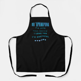 Ho'oponopono Healing Mantra - Light Blue Spiritual Schürze