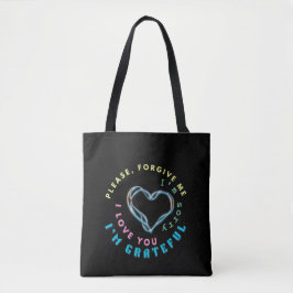Ho'oponopono Healing Mantra - Light Blue Spiritual Tasche