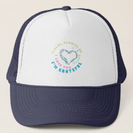 Ho'oponopono Healing Mantra - Light Blue Spiritual Truckerkappe