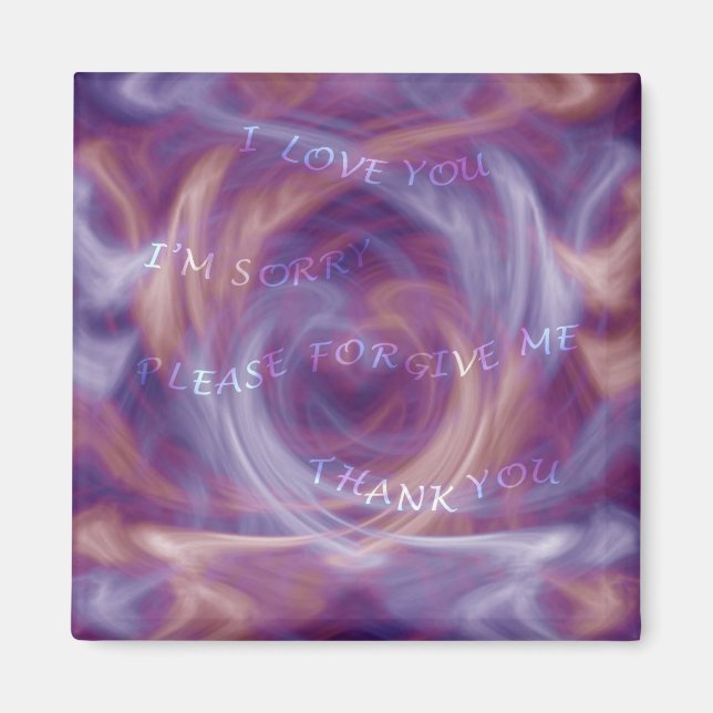 Ho'oponopono Lila Smoke Magnet (Vorne)