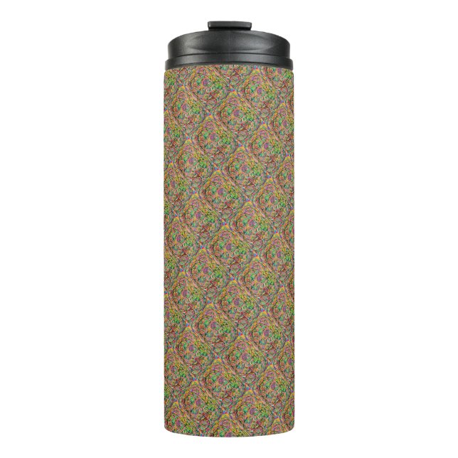 Hoops Art Design gemischte Farben Jingle Thermosbecher (Vorderseite)