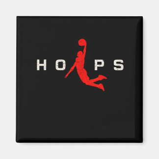 Hoops - Baseball Magnet