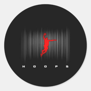 Hoops Basketball Apparel - Basketball Runder Aufkleber