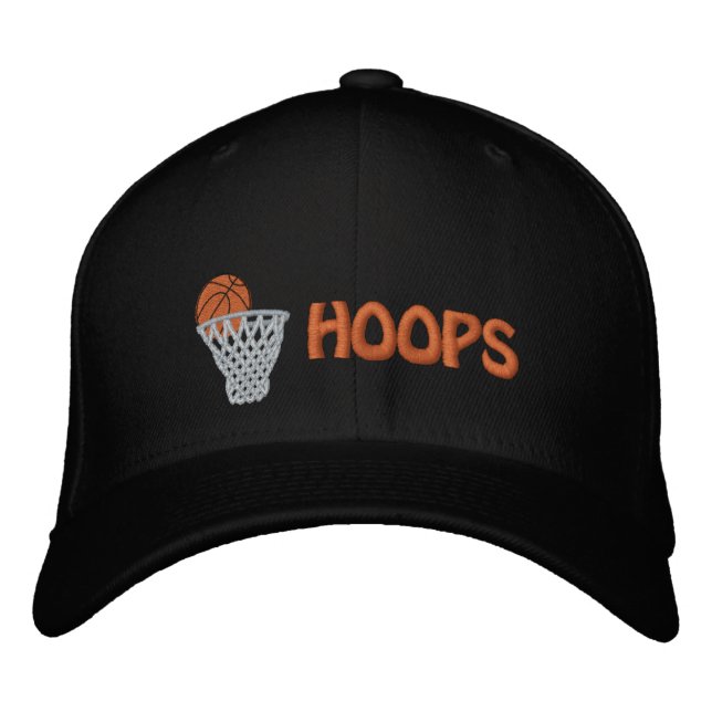 HOOPS Basketball Custom bestickte Baseballkappe (Vorderseite)