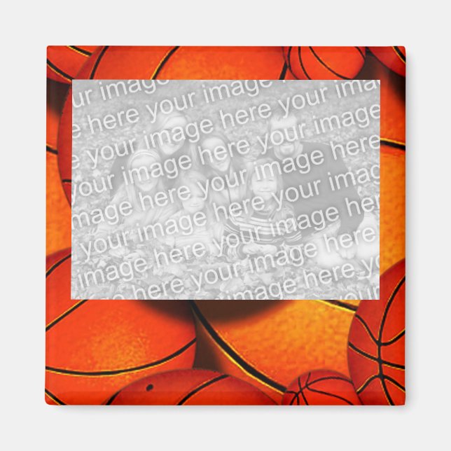 HOOPS: Basketball Foto Magnet (Vorne)