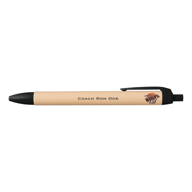 Hoops Basketball & Net, jeder Name Tinte Pen Kugelschreiber (Oberseite)