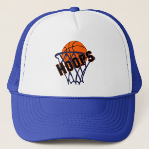 Hoops Basketball & Net Trucker Hat/Cap Truckerkappe