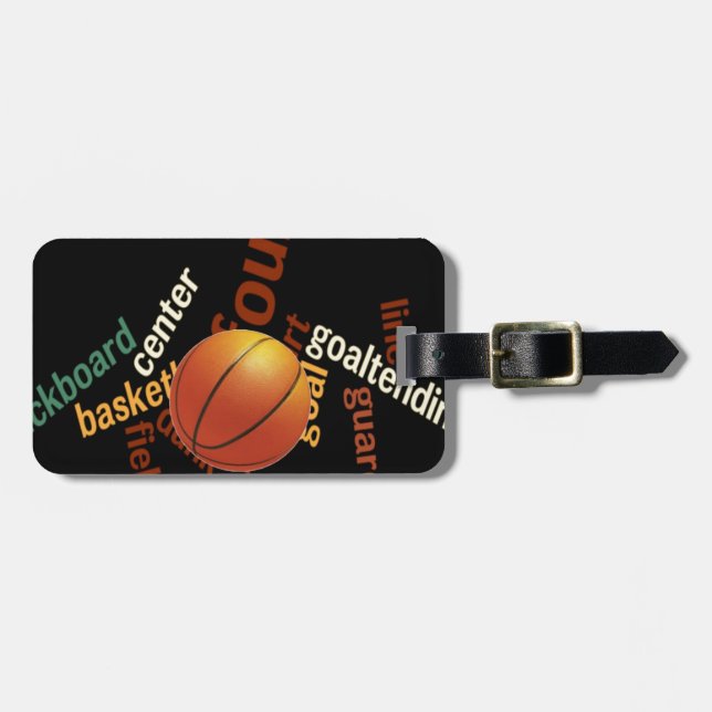 Hoops Basketball Sport Fanatics.jpg Gepäckanhänger (Vorderseite horizontal)