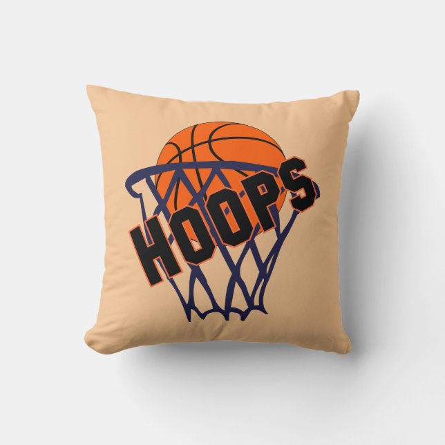 Hoops Basketball und Netzwürfelkissen Kissen (Vorderseite)