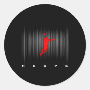 Hoops Bysketbyll Apparel - Bysketbyll Runder Aufkleber