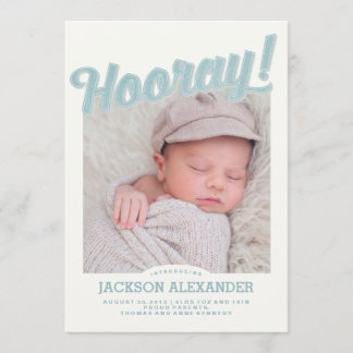 Hooray Baby Ankündigung