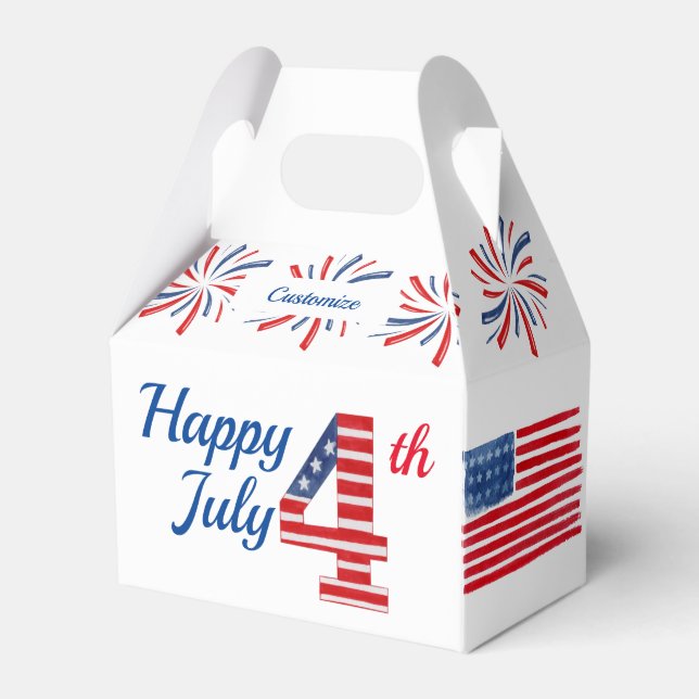 Hooray, für die USA Gefälligkeitsbox Geschenkschachtel (Vorderseite)