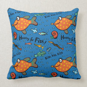 Hooray für Fisch-Muster Kissen